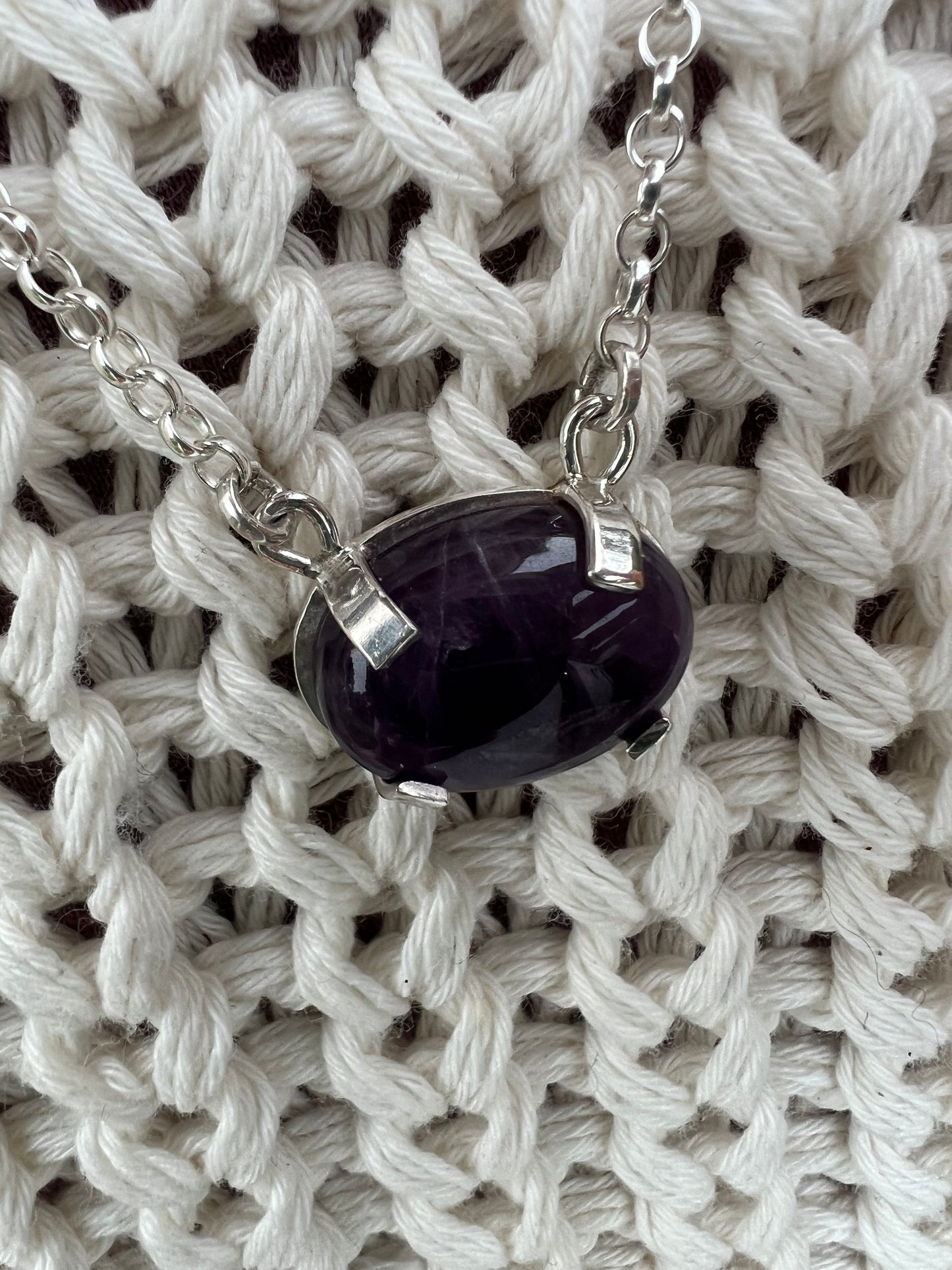 Silver Birthstone Necklace